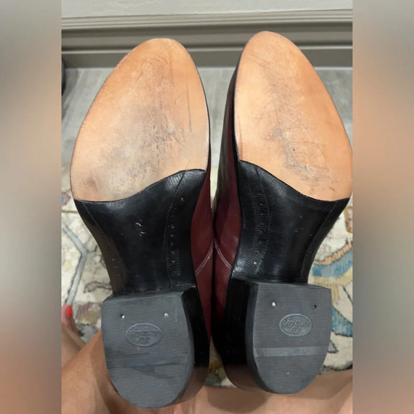 KV long life size 10 leather booties maroon - Picture 6 of 8